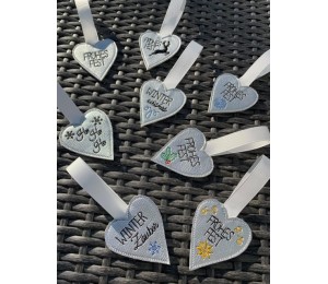 Stickserie ITH - Anhänger Weihnachtsherzen